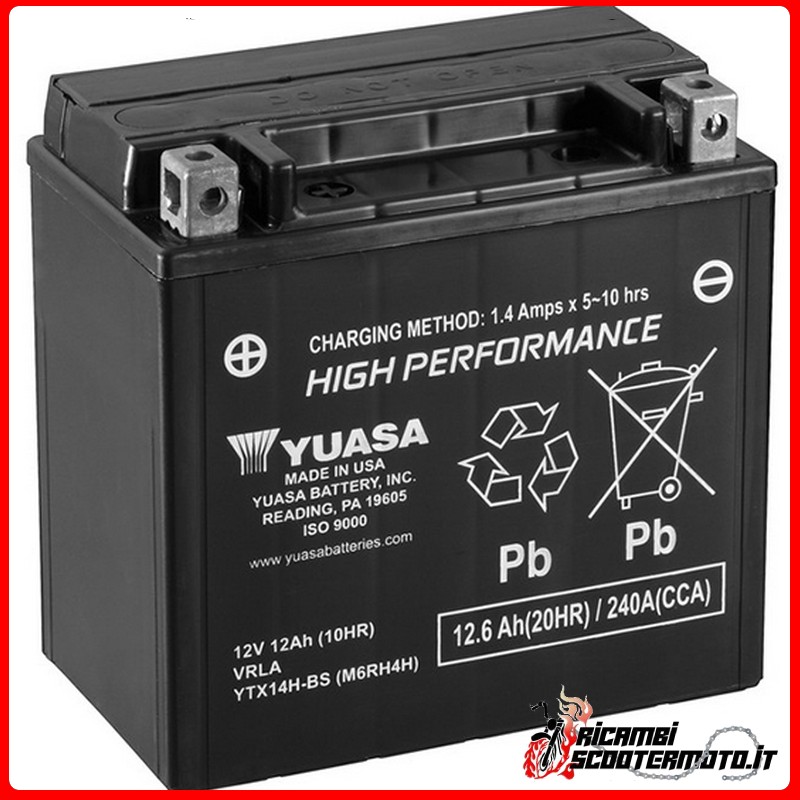 YUASA BATTERY HARLEY-DAVIDSON VRSC 1130 V-ROD 2002-2006