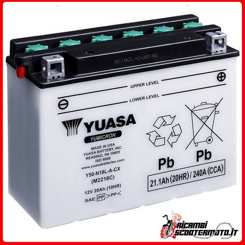 YUASA BATTERIE HARLEY-DAVIDSON FLHS 1340 ELECTRA GLIDE SPORT 1990-1993