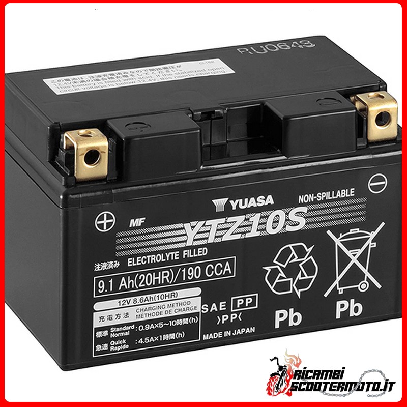 BATTERIA YUASA YTZ10-S AGM KYMCO PEOPLE 200 I S 200 2007-2015