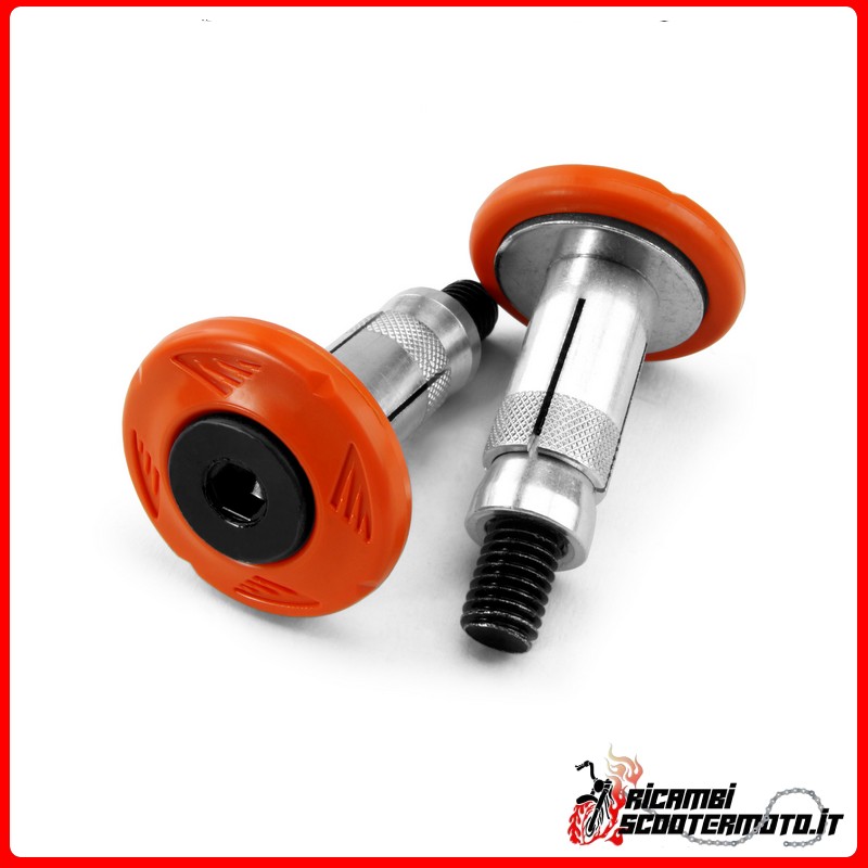 ORANGE HANDLEBAR COUNTERWEIGHTS KTM EGS / EXC 200 1998-1999