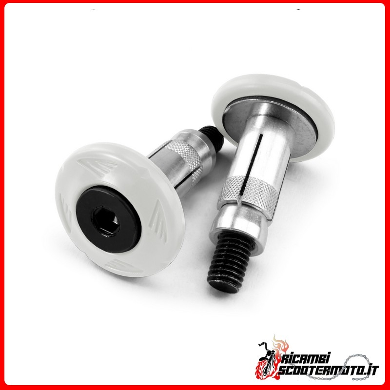 CONTREPOIDS DE GUIDON BLANCS KAWASAKI KLX 110 2002-2009