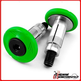 CONTRAPESOS DE MANILLAR VERDES KAWASAKI KLX 110 2002-2009