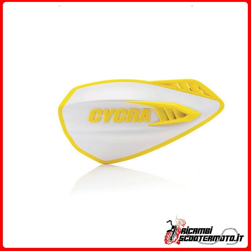 PROTÈGE-MAINS CYCLONE Blanc - Jaune SUZUKI RM 125 1996-2000