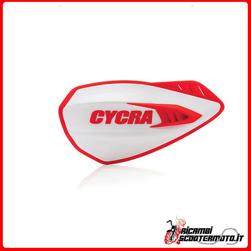 HANDGUARDS CYCLONE White - Red HONDA CR 125 R 2000-2007