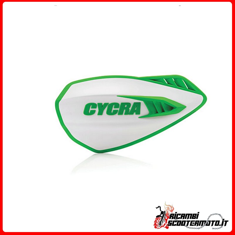 GUARDAMANOS CYCLONE Blanco - Verde KAWASAKI KLX 110 2002-2009