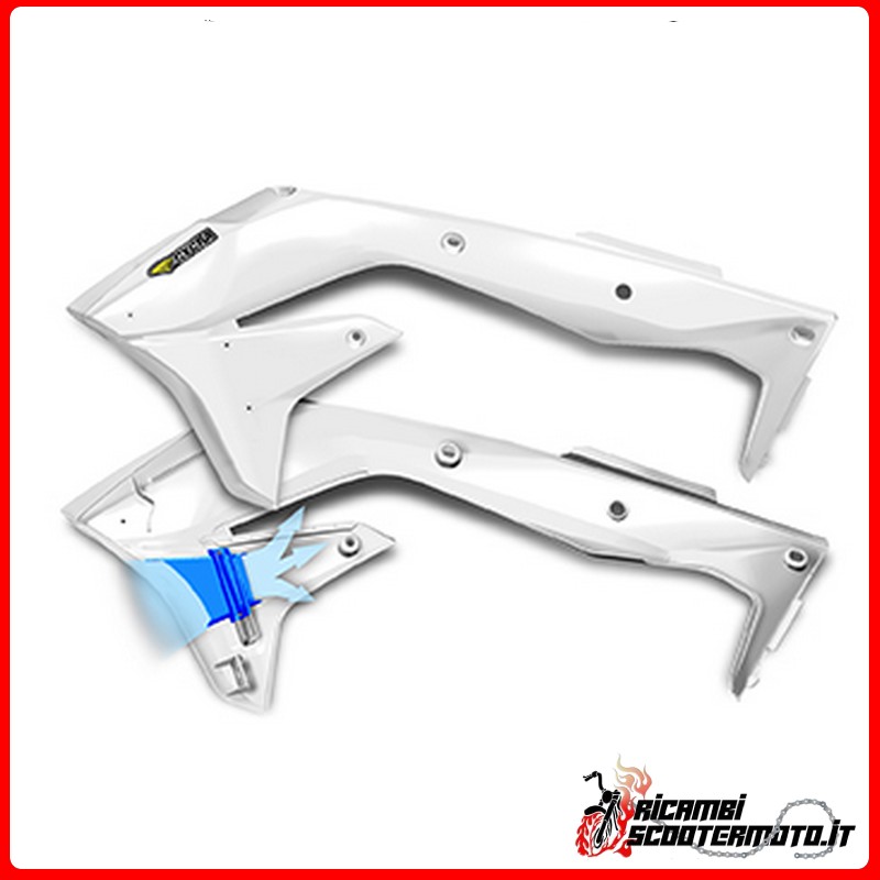 RADIATOR AIR INTAKES WHITE KAWASAKI KX-F 450 4T 2016-2018 RADIATOR AIR INTAKES WHITE KAWASAKI KX-F 450 4T 2016-2018