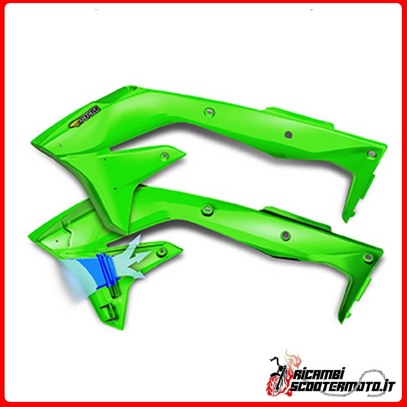 PRISE D'AIR DE RADIATEUR VERTE KAWASAKI KX-F 450 4T 2016-2018