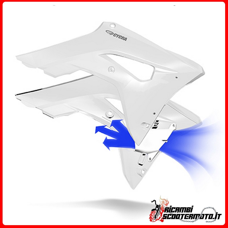 RADIATOR AIR INTAKES WHITE HONDA CR-F 450 R 2017-2020 RADIATOR AIR INTAKES WHITE HONDA CR-F 450 R 2017-2020