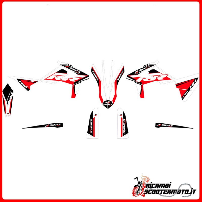 RED STICKER KIT BETA RR 350 4T 2018-2018