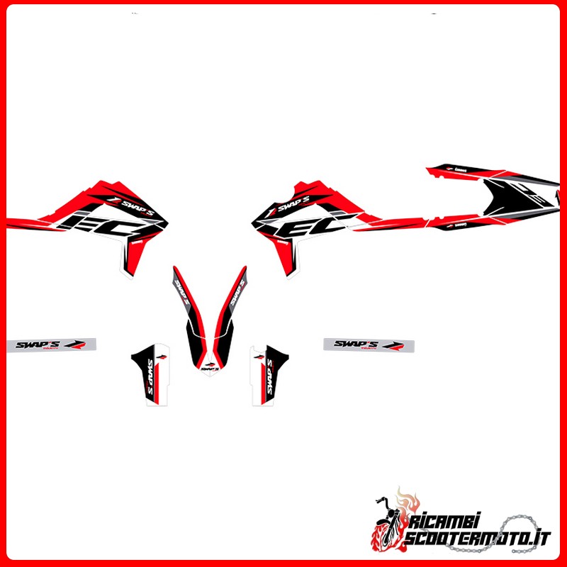 KIT DE PEGATINAS ROJAS GAS GAS EC 300 ENDURO 2T 2014-2017