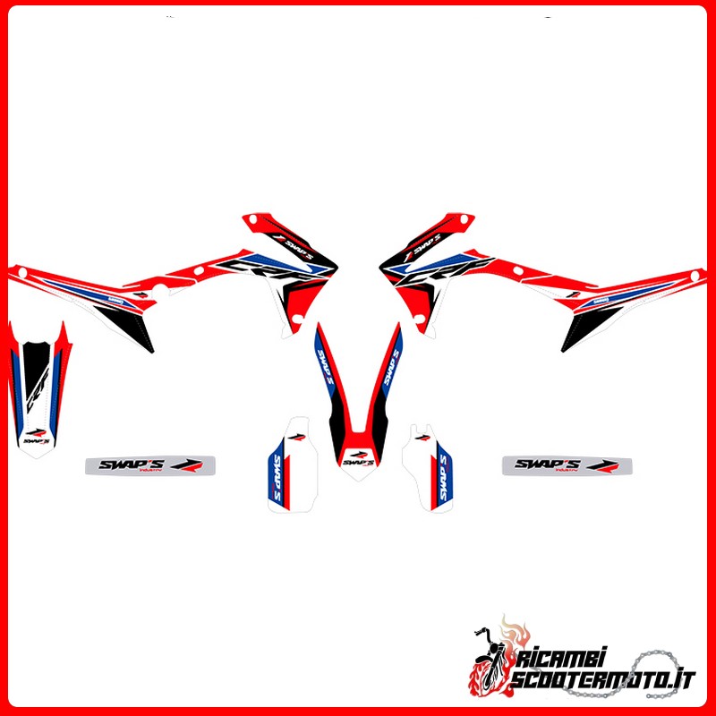 KIT D'AUTOCOLLANTS ROUGES HONDA CR-F 250 R 2014-2017