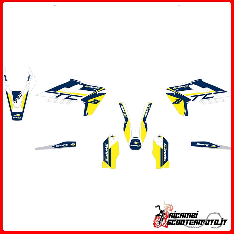 KIT D'AUTOCOLLANTS BLEU HUSQVARNA TC 85 PETITES ROUES 2018-2018
