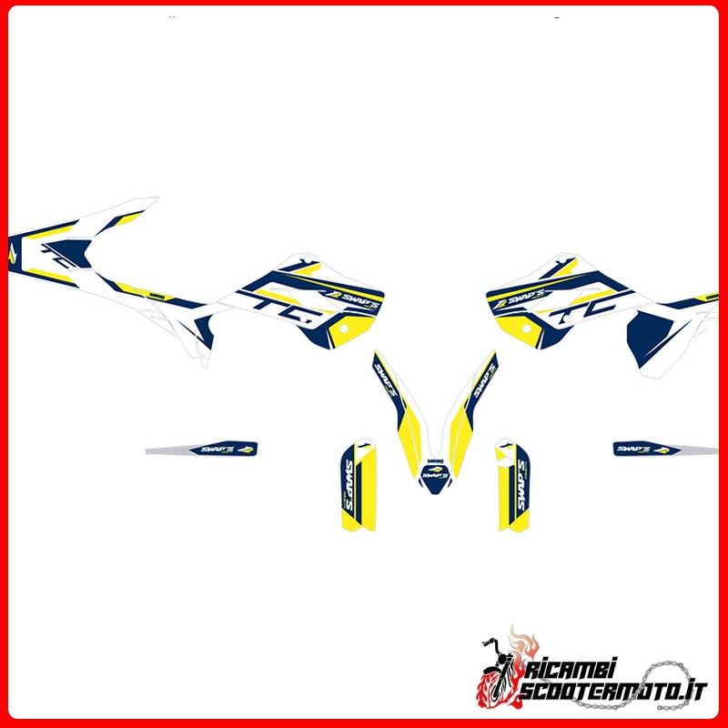 BLUE STICKER KIT HUSQVARNA TC 85 PETITES ROUES 2015-2017