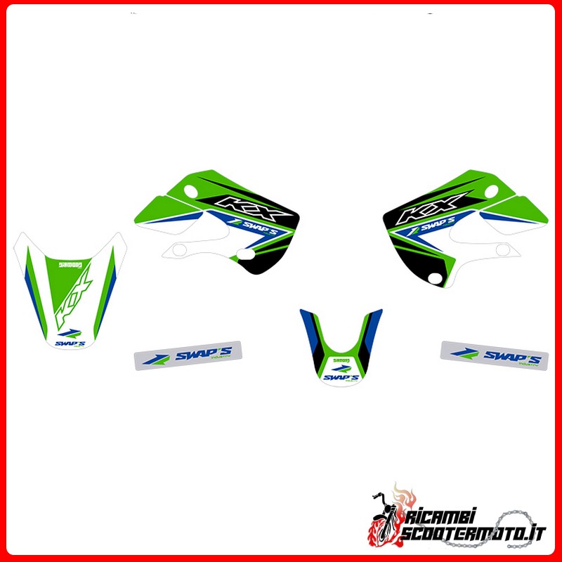 KIT D'AUTOCOLLANTS VERTS KAWASAKI KX 65 2000-2023