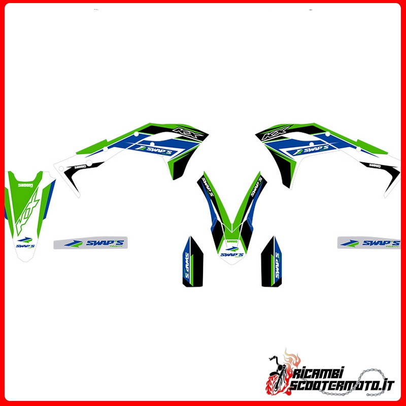GREEN STICKER KIT KAWASAKI KX-F 250 4T 2017-2023