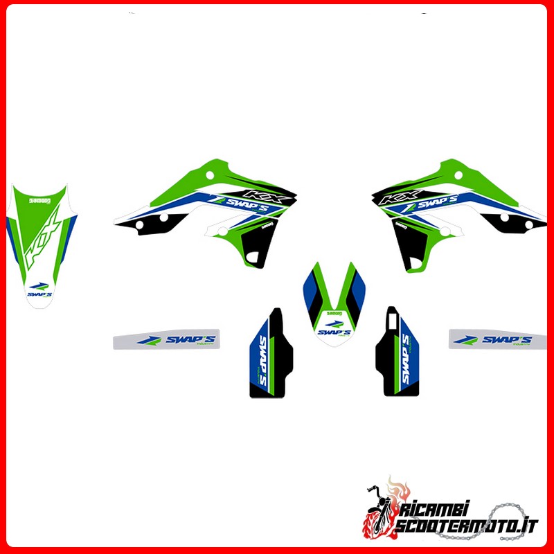 GREEN STICKER KIT KAWASAKI KX-F 250 4T 2013-2016