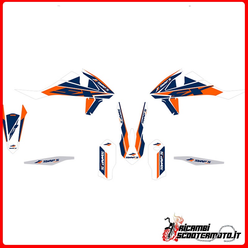 KIT D'AUTOCOLLANTS ORANGE KTM SX 125 2016-2018