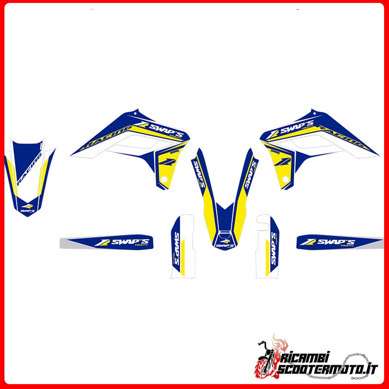 KIT DE PEGATINAS AZULES SHERCO SE 250 2T ENDURO 2017-2018