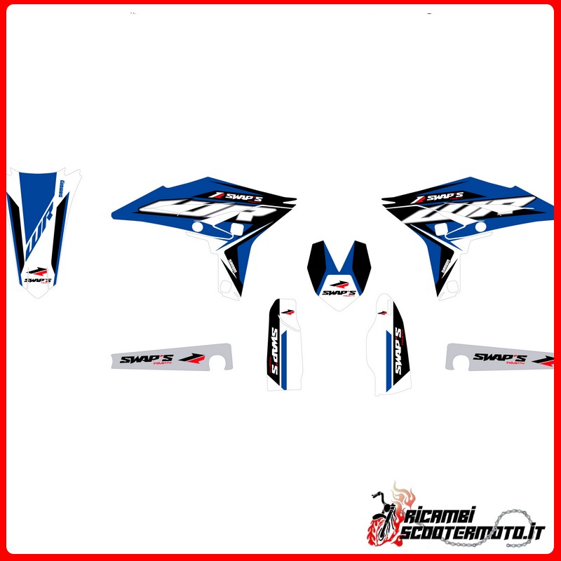 KIT D'AUTOCOLLANTS BLEU YAMAHA WR-F 450 4T 2012-2016