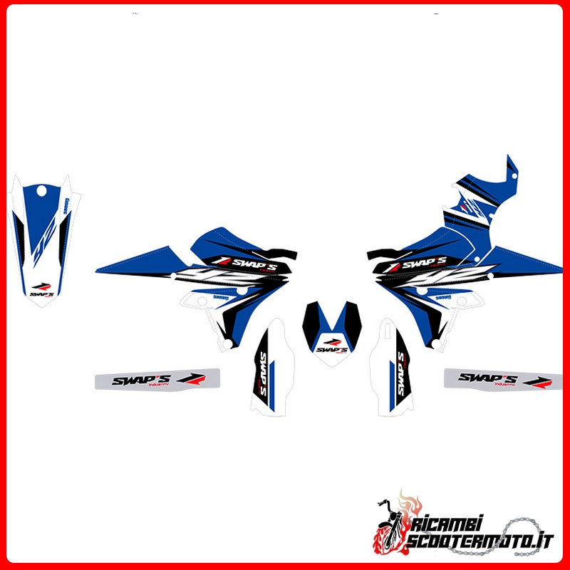 BLUE STICKER KIT YAMAHA YZ-F 250 4T 2014-2017