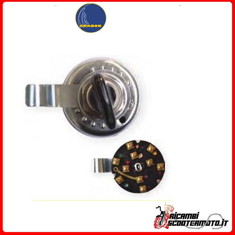 INTERRUPTOR COMPLETO DE LLAVE DE ENCENDIDO DE 5 POSICIONES VESPA GS VSB1 1963-1964 INTERRUPTOR COMPLETO DE LLAVE DE ENCENDIDO DE 5 POSICIONES VESPA GS VSB1 1963-1964