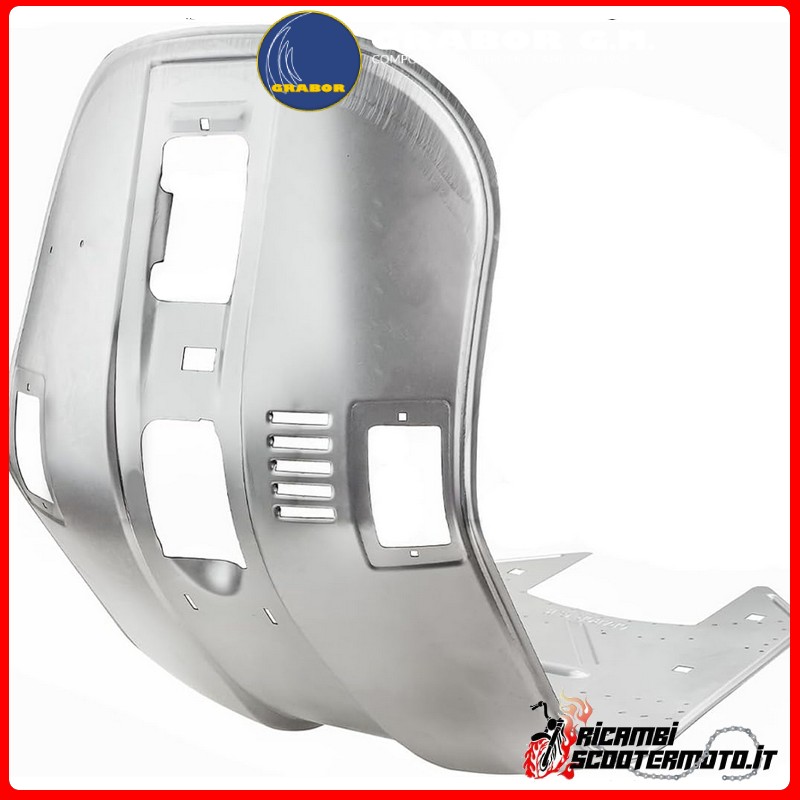 KIT DE BOUCLIER REPOSE-PIEDS RESTAURATION DE BOUCLIER EN TÔLE AVEC RENFORTS DÉJÀ SOUDÉS PIAGGIO VESPA PK 50 XL RUSH N FL HP DAL 