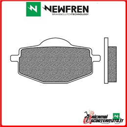 NEWFREN REAR BRAKE PADS GILERA APACHE 125 1991 >