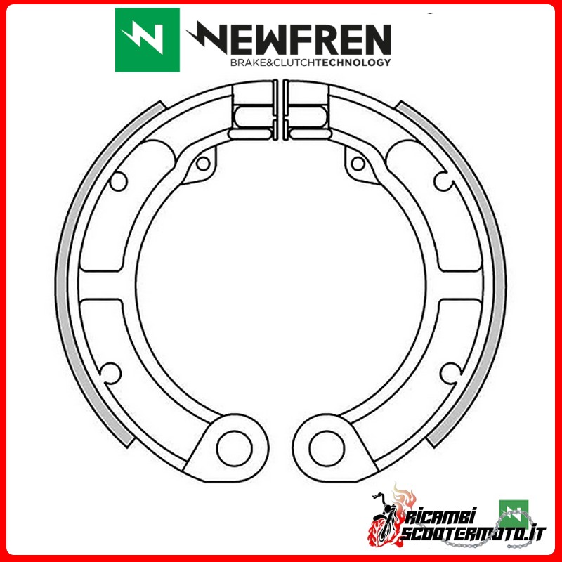 NEWFREN REAR BRAKE SHOES PIAGGIO VESPA L - N 50 1963 >