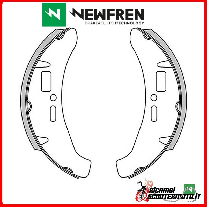 ZAPATAS DE FRENO TRASERO NEWFREN PIAGGIO COSA 200 1989 - 1991