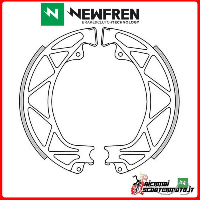 NEWFREN REAR BRAKE SHOES PIAGGIO VELOFAX 50 1996 >