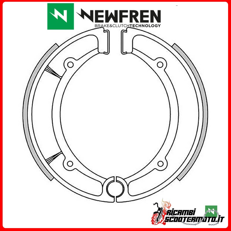 MÂCHOIRES DE FREIN ARRIÈRE NEWFREN YAMAHA XJ5 SECA 550 1981 - 1983 MÂCHOIRES DE FREIN ARRIÈRE NEWFREN YAMAHA XJ5 SECA 550 1981 - 1983