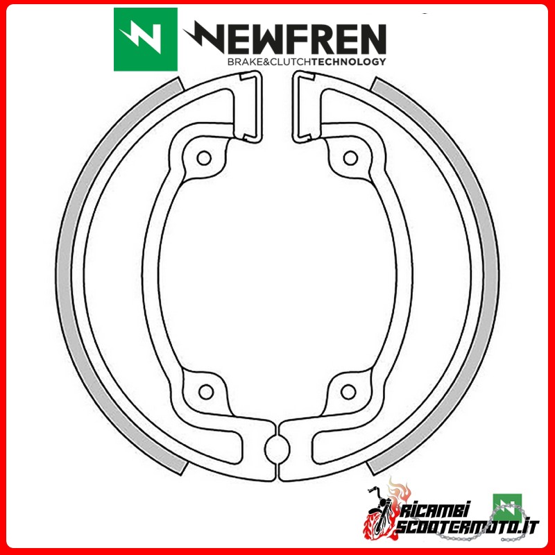 NEWFREN HINTERE BREMSBACKEN KYMCO AGILITY 2T PLUS 50 2014 >