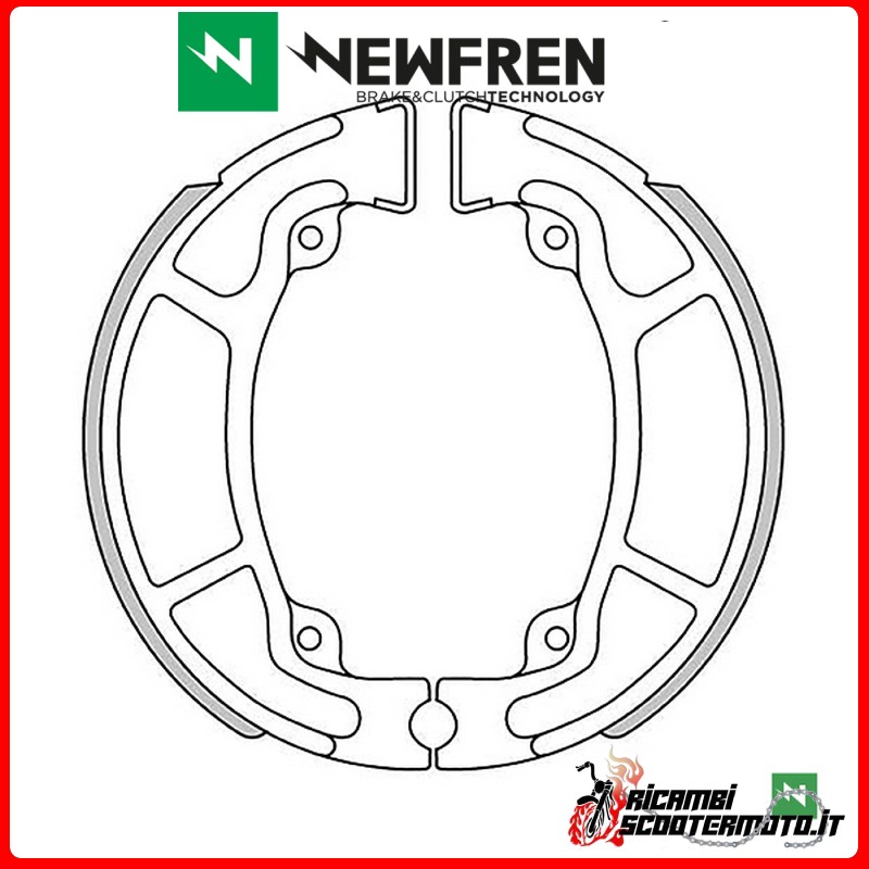 NEWFREN REAR BRAKE SHOES HONDA DYLAN SES 125 2001 - 2007 NEWFREN REAR BRAKE SHOES HONDA DYLAN SES 125 2001 - 2007