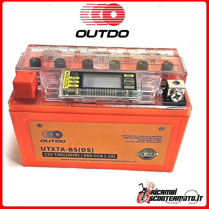 BATERÍA DE GEL OUTDO I YTX7A-BS YTX7ABS MOTO SCOOTER QUAD CROSS UTX7A-B