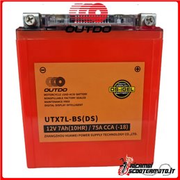 OUTDO I GEL-BATTERIE YTX7L-BS YTX7LBS MOTO SCOOTER QUAD CROSS UTX7-BS