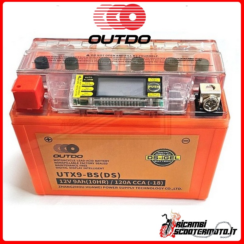 YTX9-BS OUTDO I GEL-BATTERIE MOTO SCOOTER QUAD CROSS YTX9BS UTX9-BS