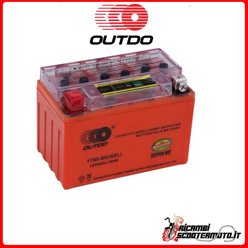 YB9-B BATTERIE GEL OUTDO I 12V 9AH YB9-B MOTO SCOOTER QUAD CROSS YB9B UYB9-BS