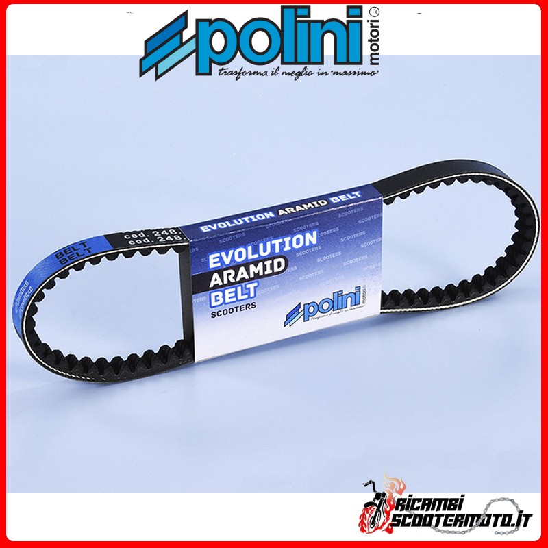 CORREA DEL VARIADOR POLINI PIAGGIO ZIP  50 2T SP H2O dal 1996 al 2000