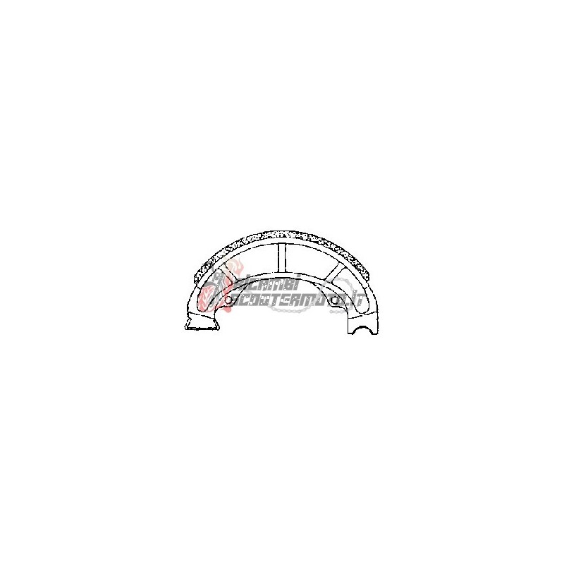 BRAKE SHOES PAIR RIZZATO Hacker AT12/Racing/LC 50 BRAKE SHOES PAIR RIZZATO Hacker AT12/Racing/LC 50