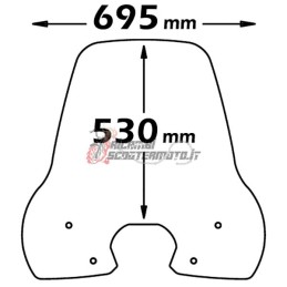 SCOOTER WINDSHIELD PEUGEOT Tweet 4T DT 50 2010-2014