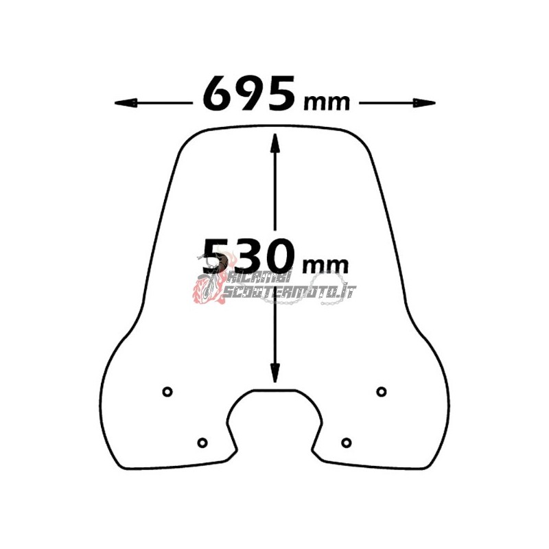 SCOOTER WINDSHIELD PEUGEOT Tweet 4T DT 50 2010-2014