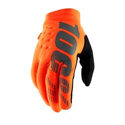 GUANTES 100% BRISKER FLUO ORANGE/NERO TAGLIA M