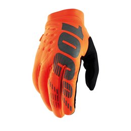 GUANTES 100% BRISKER FLUO ORANGE/NERO TAGLIA XXL