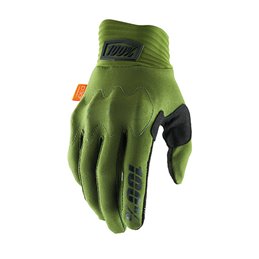 GLOVES 100% COGNITO ARMY GREEN/NERO TAGLIA S