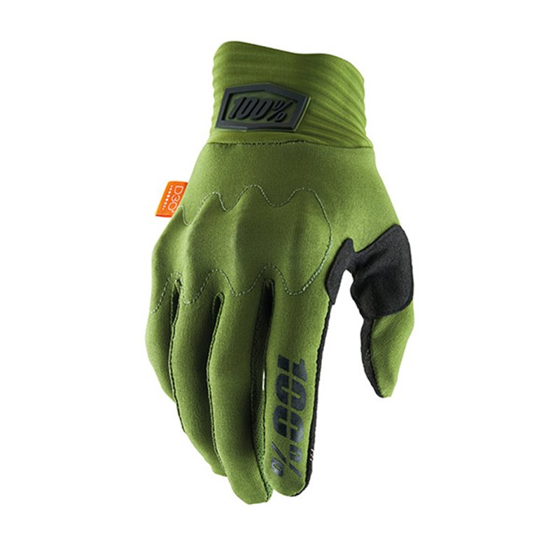 GUANTES 100% COGNITO ARMY GREEN/NERO TAGLIA S