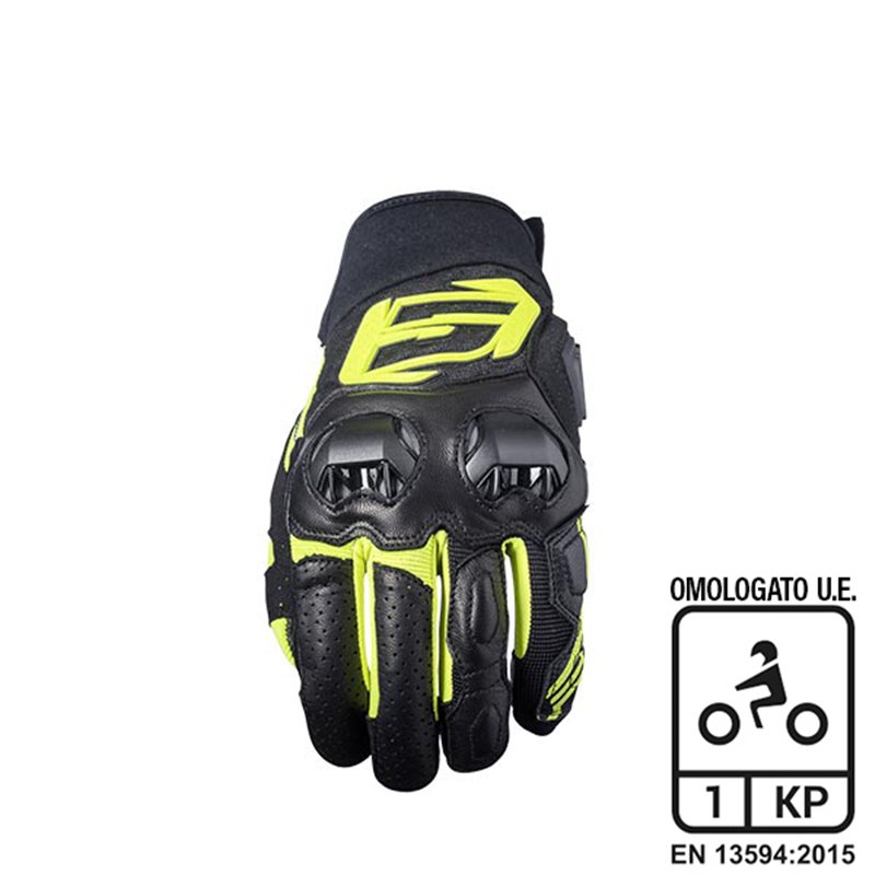 GUANTES FIVE SF3 NERO/GIALLO FLUO TAGLIA M