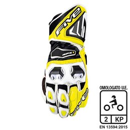 GUANTES FIVE RFX1 BIANCO/GIALLO FLUO TAGLIA XS