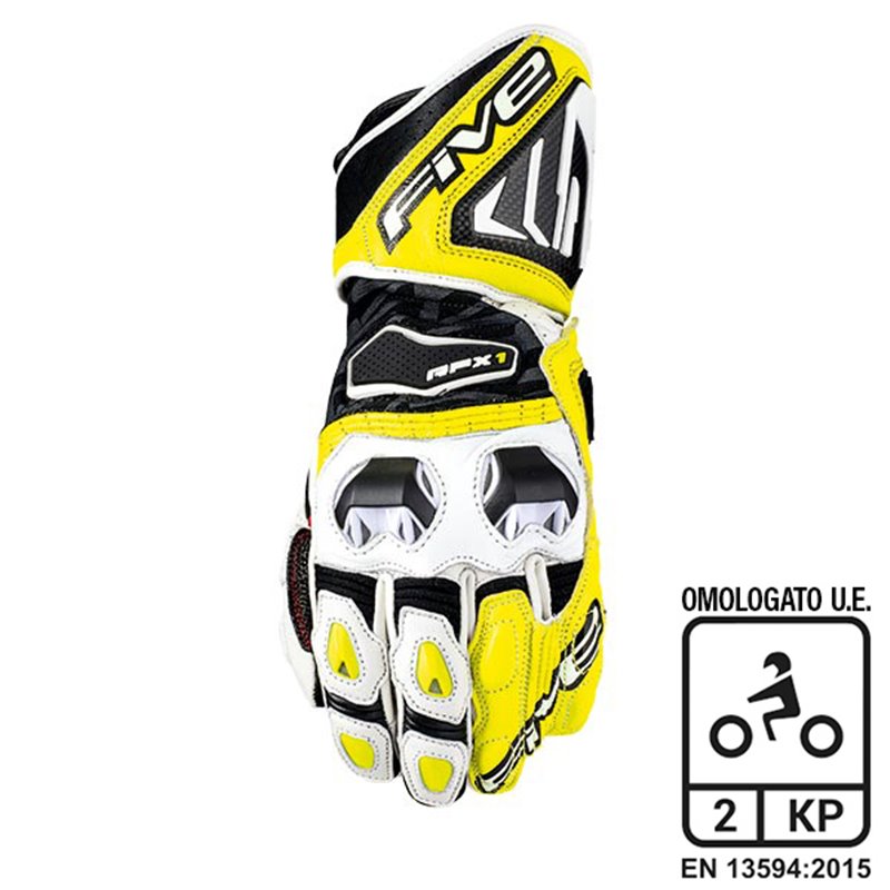 GLOVES FIVE RFX1 BIANCO/GIALLO FLUO TAGLIA XS