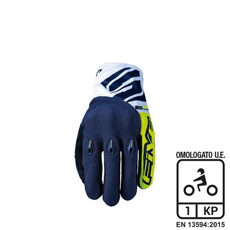 GLOVES FIVE E3 EVO GIALLO FLUO/BLUE TAGLIA XXXL