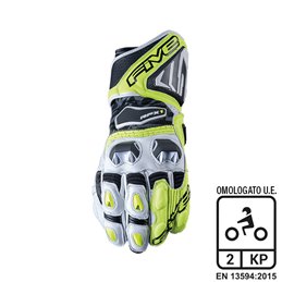 GUANTES FIVE RFX1 BIANCO/GIALLO FLUO TAGLIA XXL